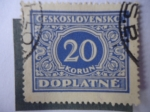 Stamps Czechoslovakia -  Franqueo-Números-Cifras.