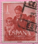 Stamps Spain -  San Vicente d´Paul