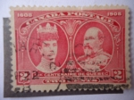 Stamps Canada -  King Eduardo VII-Queen Alexandra - Tricentenario de Quebec-1608-1908 (Canadá)