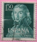 Stamps Spain -  Leandro Fernandez d´Moratin