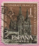 Stamps Spain -  Catedral d´Burgos y Victor d´General Franco