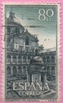 Stamps Spain -  Real monasterio d´san Lorenzo d´Escorial (Patio d´l´Evangelistas)