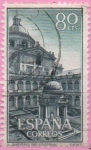 Stamps Spain -  Real monasterio d´san Lorenzo d´Escorial (Patio d´l´Evangelistas)