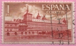 Stamps Spain -  Real monasterio d´san Lorenzo d´Escorial (Fachada y jardin d´l´Monjes)