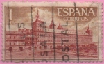 Stamps Spain -  Real monasterio d´san Lorenzo d´Escorial (Fachada y Jardin d´l´Monjes)