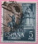 Sellos de Europa - Espa�a -  IV centenario d´l´capital d´Madrid (Monumento a Cervantes)