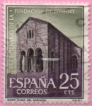 Stamps Spain -  XII centenario d´l´Fundacion dl Oviedo (Sat.Maria d´Naranjo)