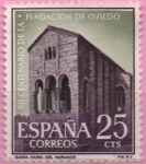 Stamps Spain -  XII centenario d´l´Fundacion dl Oviedo (Sat.Maria d´Naranjo)