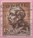 Stamps Spain -  XII centenario d´l´Fundacion dl Oviedo (Fruela I)