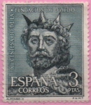 Stamps Spain -  XII centenario d´l´Fundacion dl Oviedo (Alfonso III)