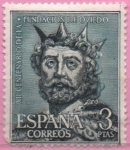 Stamps Spain -  XII centenario d´l´Fundacion dl Oviedo (Alfonso III)