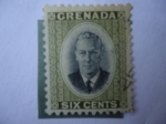 Stamps Grenada -   king George VI - centre in Black.