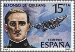 Stamps : Europe : Spain :  2597 - Pioneros de la aviación - Alfontso de Orleáns y Borbón