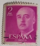 Stamps Spain -  Franco 2 ptas
