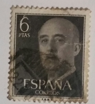 Stamps Spain -  Franco 6 ptas
