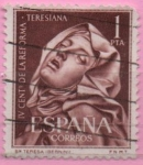 Sellos del Mundo : Europa : Espa�a : V centenario d´l´reforma Teresiana (Santa Teresa escultura d´BVemini)