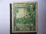 Stamps Grenada -  Grand Anse Beach . Seri: King George V
