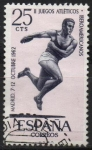 Stamps Spain -  II juegos Atleticos Iberoamericanoos (Disco)