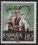 Sellos de Europa - Espa�a -  Congreso d´Instituciones Hispanicas ( Naves d´Colon)