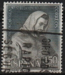 Stamps Spain -  LXXV aniversario d´l´coronacion d´Nuestra Señora d´l´Merced (San Pedro Nolasco )