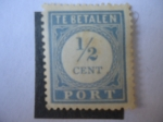 Stamps Netherlands -  Nederland postzegel-Cifras- Paises Bajos- 