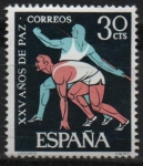 Stamps Spain -  XXV años d´paz Española (Deportes)