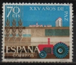 Sellos de Europa - Espa�a -  XXV años d´paz Española (Agricultura)