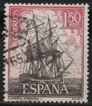 Stamps Spain -  Homenaje a la marina Española (Corbeta Atrevida)