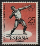 Stamps Spain -  Juegos Olimpicos d´Innsbruck y Tokio (Lanzamiento d´peso )
