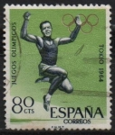 Stamps Spain -  Juegos Olimpicos d´Innsbruck y Tokio (Salto d´Longitud )