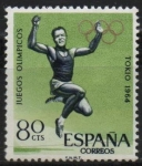 Stamps Spain -  Juegos Olimpicos d´Innsbruck y Tokio (Salto d´Longitud )