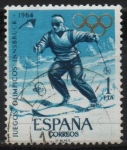 Stamps Spain -  Juegos Olimpicos d´Innsbruck y Tokio (Slalon )