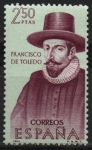 Stamps Spain -  Francisco d´Toledo