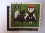 Stamps Germany -  Caperucita Roja - Cuento de Hadas de los Hermanos Grimm - Correo Federal Alemán.