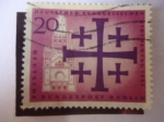 Stamps Germany -  Iglesia Karser Wilhelm - Cinco Cruces - Congreso de la Iglesia Protestante, Berlín