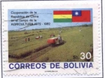 Stamps Bolivia -  Copperacion de la Republica de China en el campo de la Agricultura 1972 - 1982