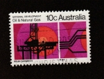 Sellos de Oceania - Australia -  Desarrollo nacional de petroleo y gas batural