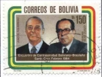 Stamps Bolivia -  Conmemoracion entrevista de Presidentes de Bolivia y Brasil