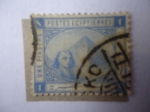 Stamps : Africa : Egypt :  Esfinge frente a la Pirámide de Guiza en memoria del faraón Keops.
