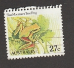 Stamps Australia -  Rana del árbol de la montaña azul