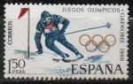 Stamps Spain -  X Juegos Olimpicon d´invierno en Grenoble (Esqui)