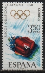 Stamps Spain -  X Juegos Olimpicon d´invierno en Grenoble (Bobsieigh )