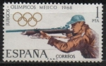 Stamps Spain -  XIX Juegos Olimpicon en Mejico (Tiro)