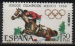 Sellos de Europa - Espa�a -  XIX Juegos Olimpicon en Mejico (Hipica)