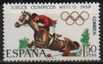 Stamps Spain -  XIX Juegos Olimpicon en Mejico (Hipica)