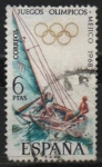 Stamps Spain -  XIX Juegos Olimpicon en Mejico (Vela)