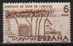 Stamps Spain -  Plano d´Santiago d´Leon d´Caracas