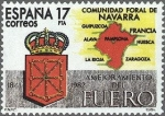 Stamps Spain -  2740 - Estatutos de Autonomía - Navarra