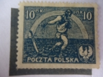 Stamps Poland -  Sembrador - Firma del Tratado de Paz con Rusia.