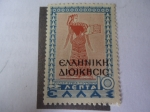 Stamps Greece -  Señora de la Corte de Tiryns-Administración Helénico- Región de Epiro Norte, 1914 (Albania del Sur)-